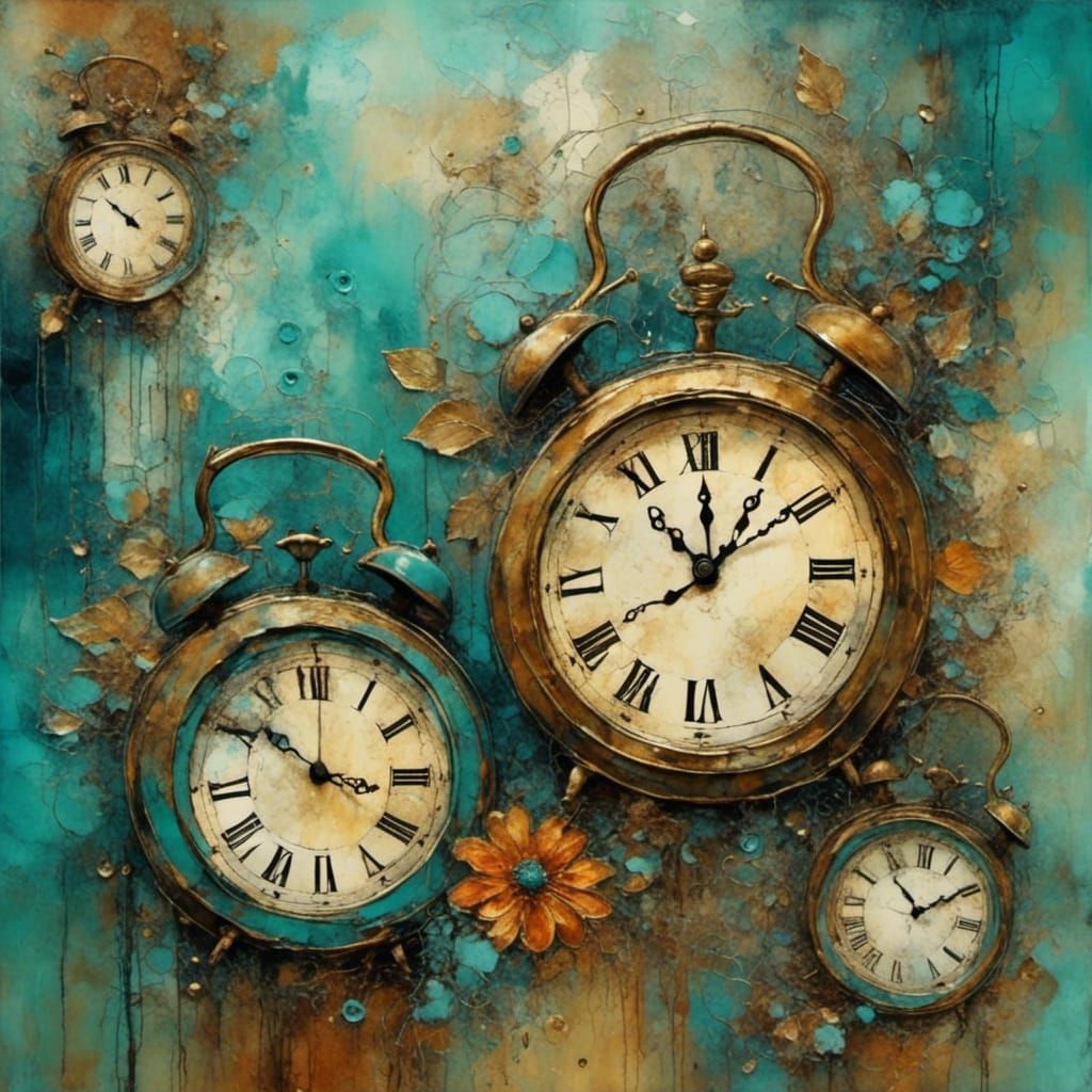 Whimsical Surreal Clocks with Smiling Faces