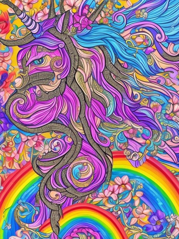 Ornate Unicorn Mosaics