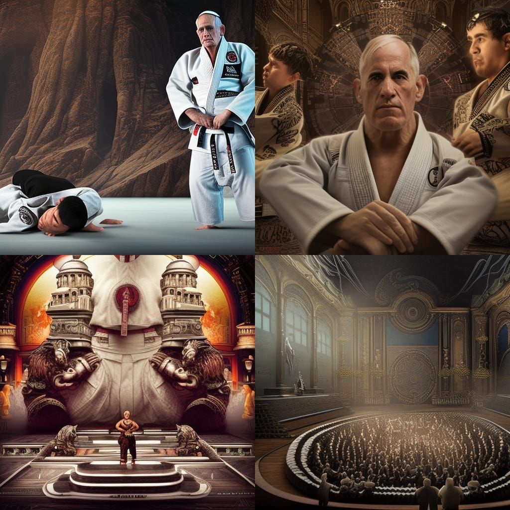 Epic Jiu-Jitsu Pope in Digital Matte Painting