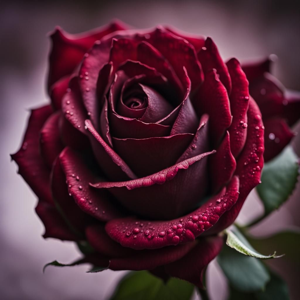 Dark Red Rose Macro Photography