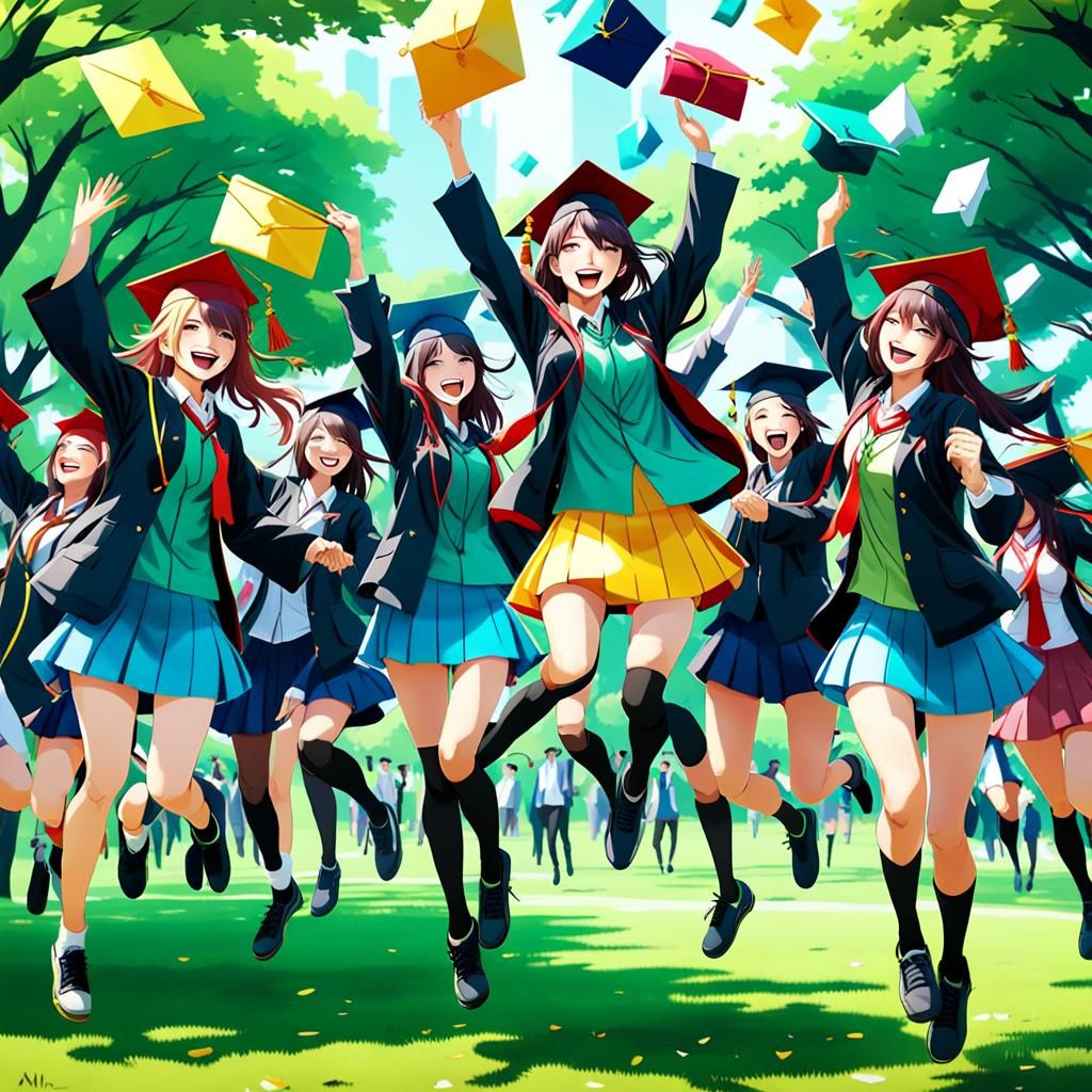 Anime University's graduation day - Happy days !