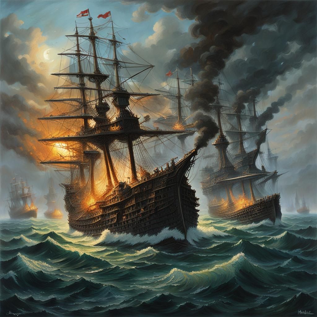 16th Century Armada Battles Ghost Ship