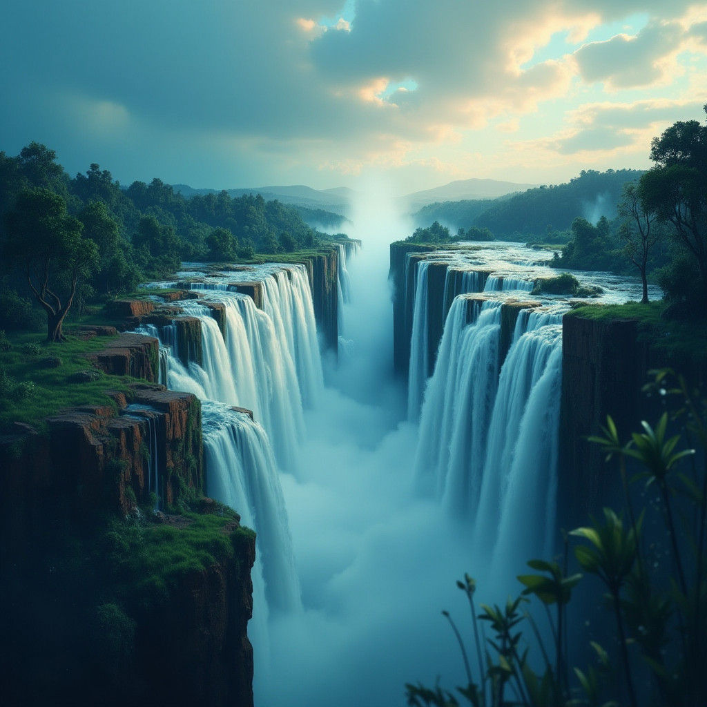 Majestic 4K Iguazu Falls Hyperrealistic Depiction