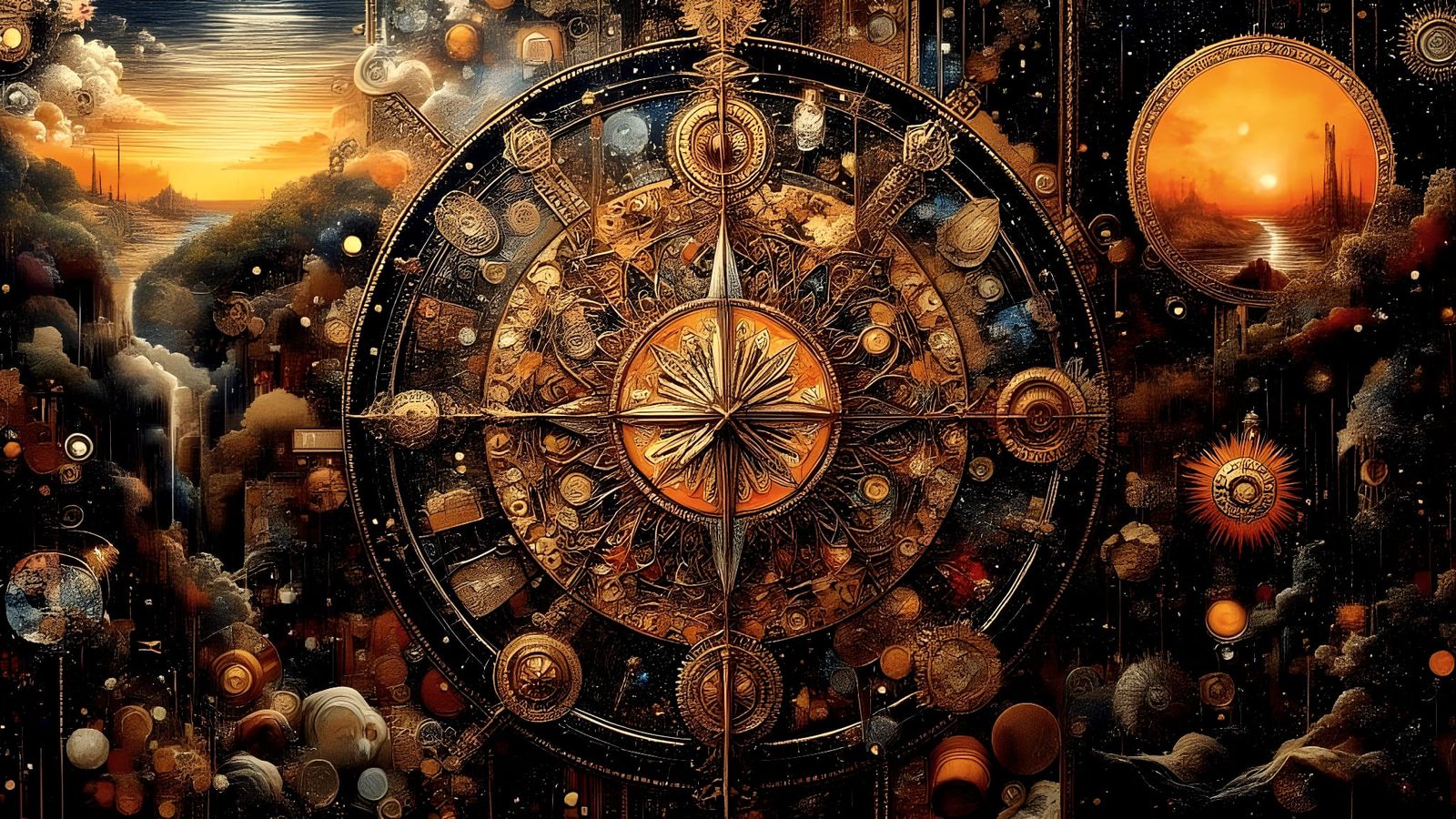 Kalachakra Mandala of Wealth in Baroque Style