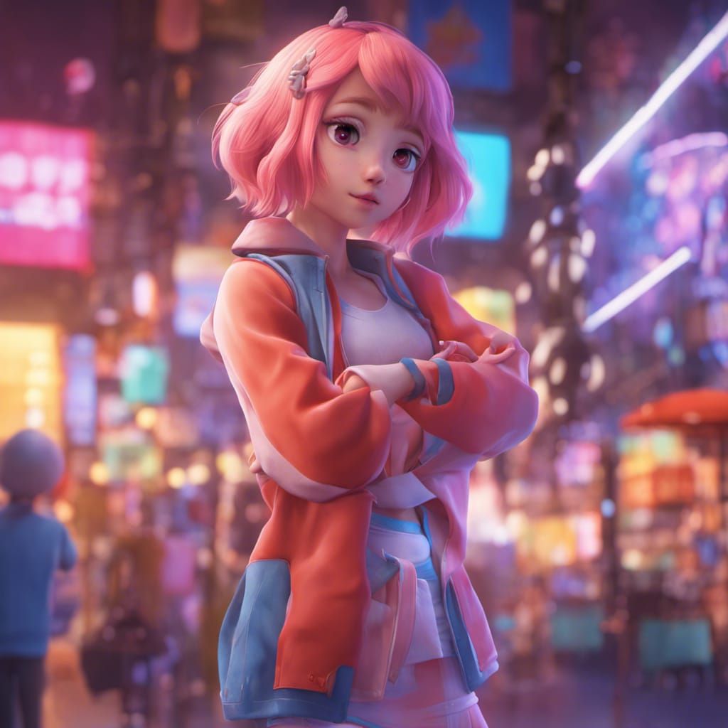 Anime Girls in Pixar-Inspired 3D Digital Art