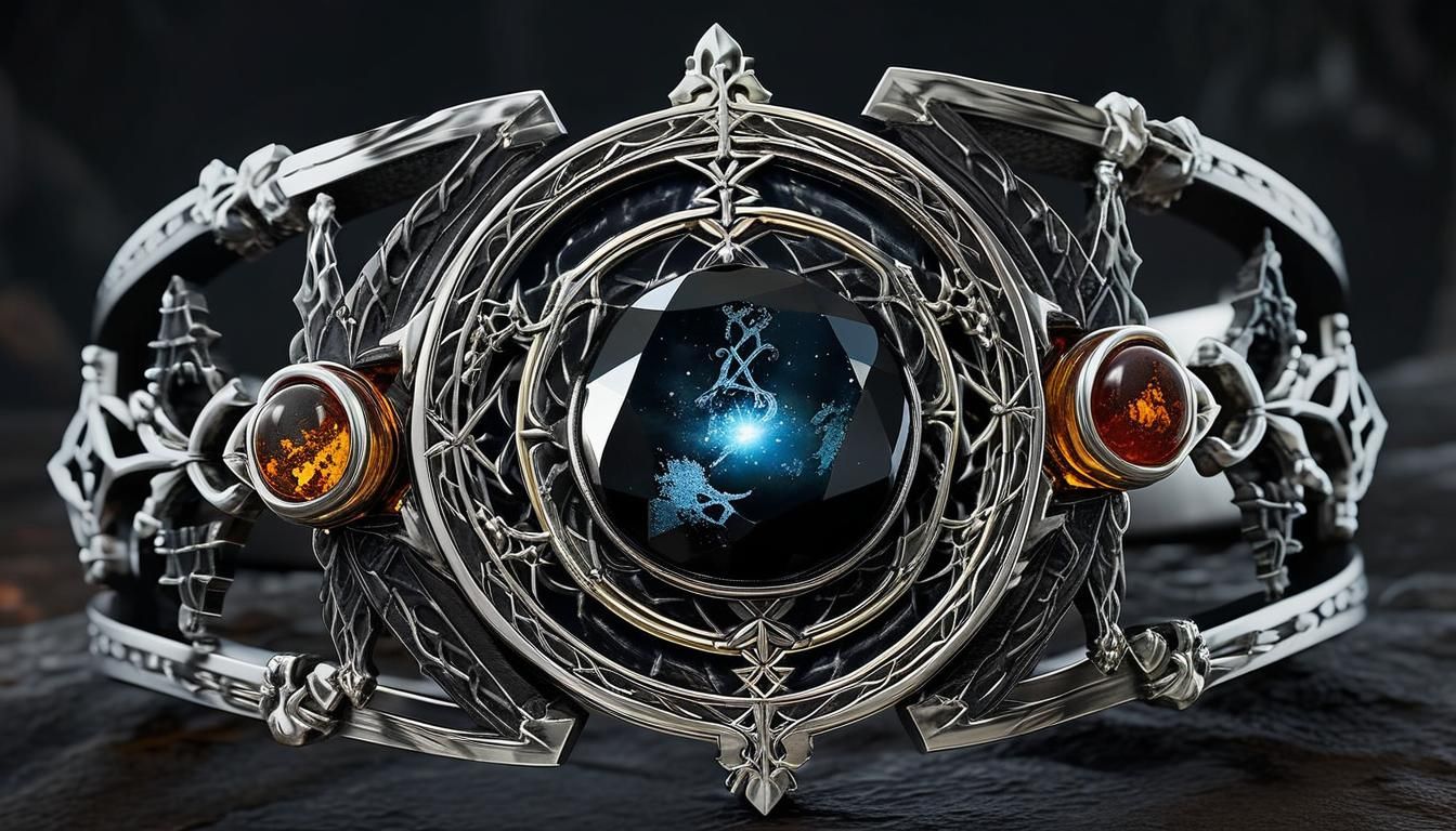 Bloodborne-Inspired Celestial Stone with Gothic Patterns