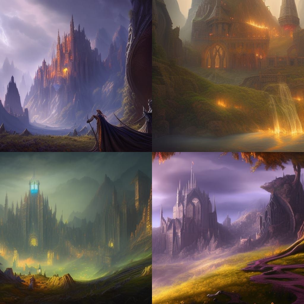 Detailed Matte Painting of Merlin in Fantasy Concept Art