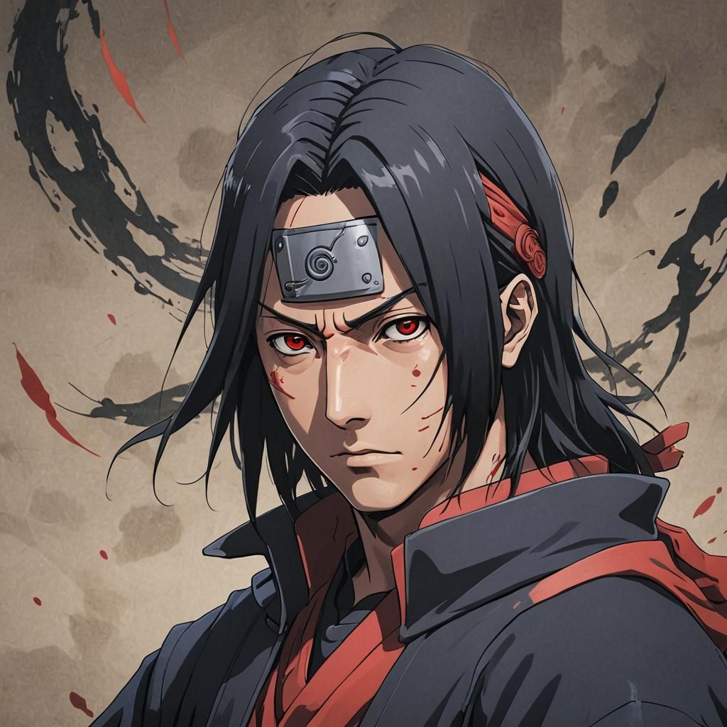 Itachi in Cel-Shaded Anime Style