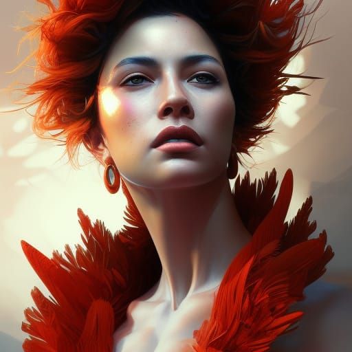 Realistic Rooster Portrait in Hyperdetailed Digital Art