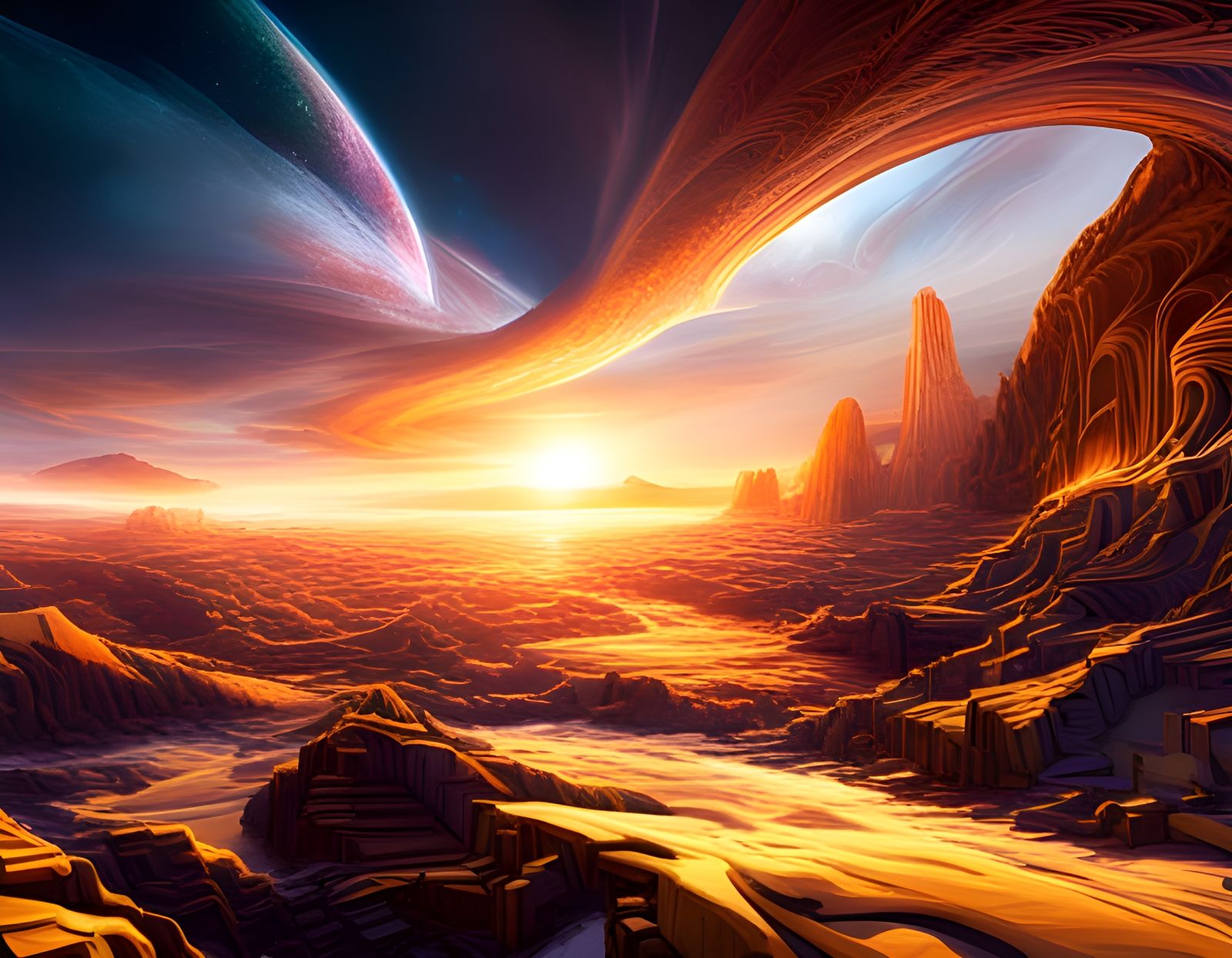 An orange land- and skyscape