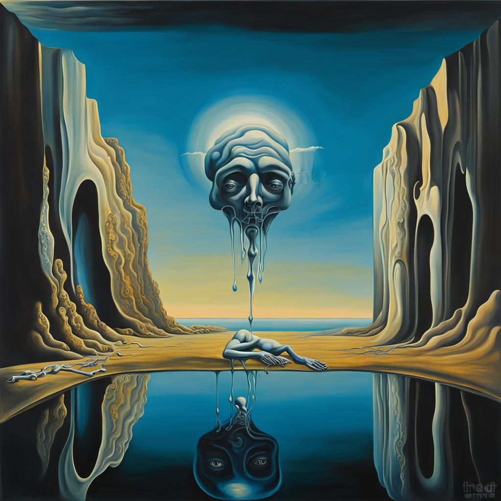 Surreal Astral Projection in Oil on Canvas