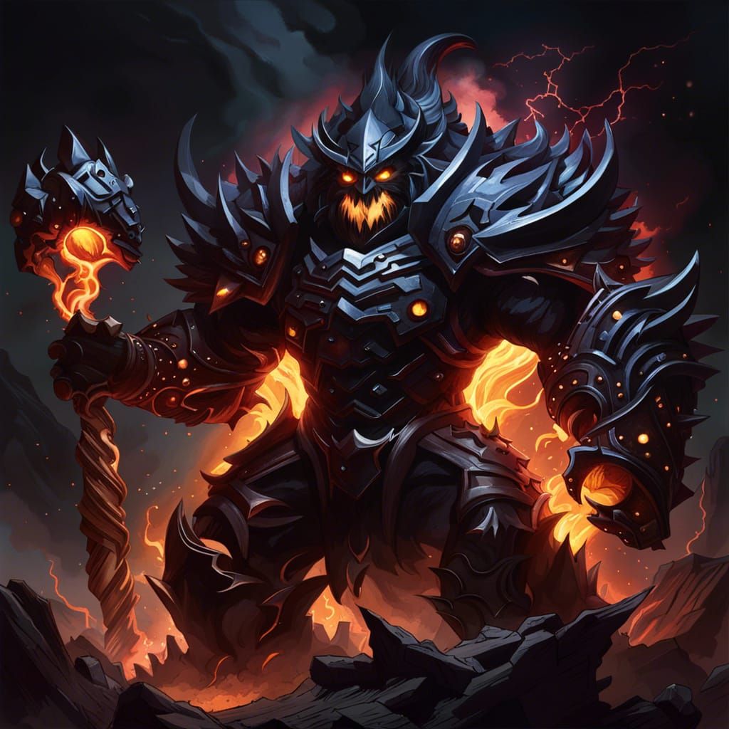 Black Elemental Golem Shadowreaper Splash Art