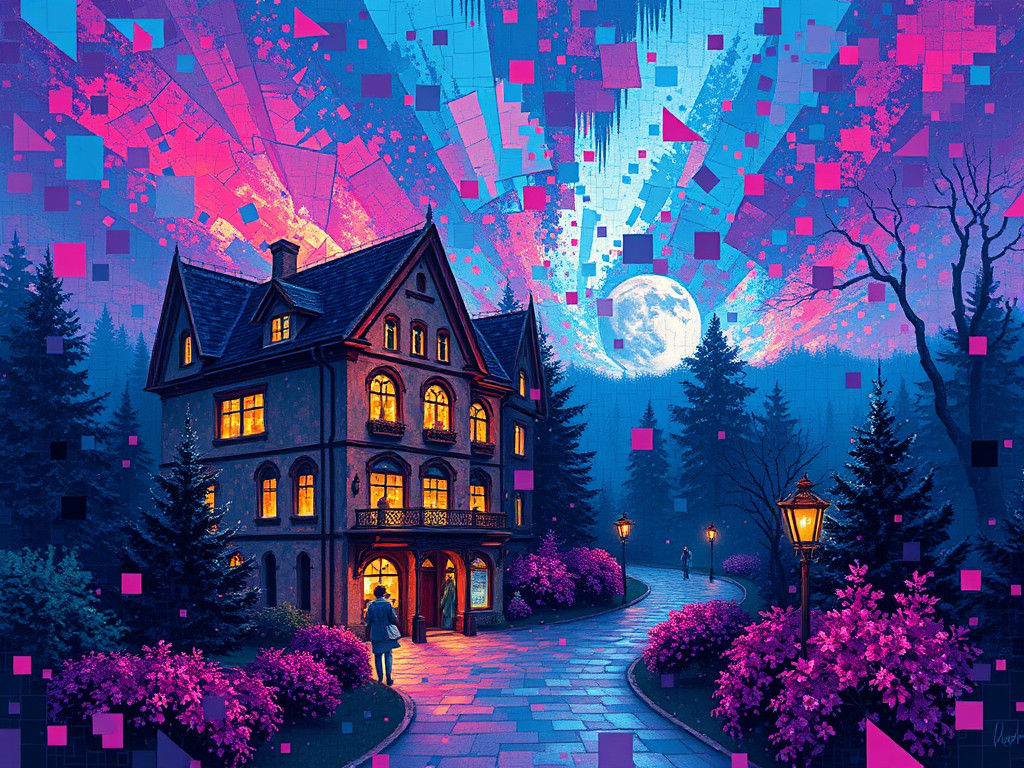 Dazzling Shattered Design in Pixel Art Style