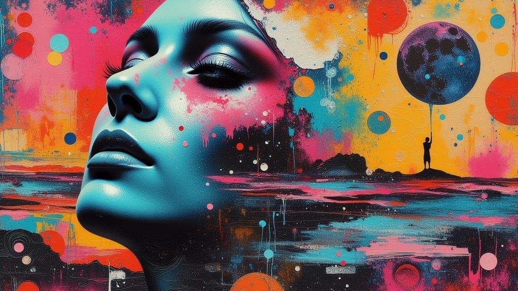 Dreamlike Surreal Painting with Expressive Brushwork