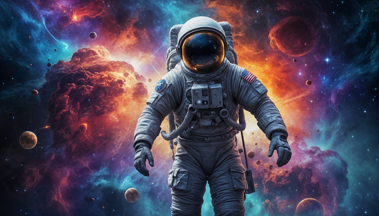 Astronaut in Zero Gravity Spacewalk