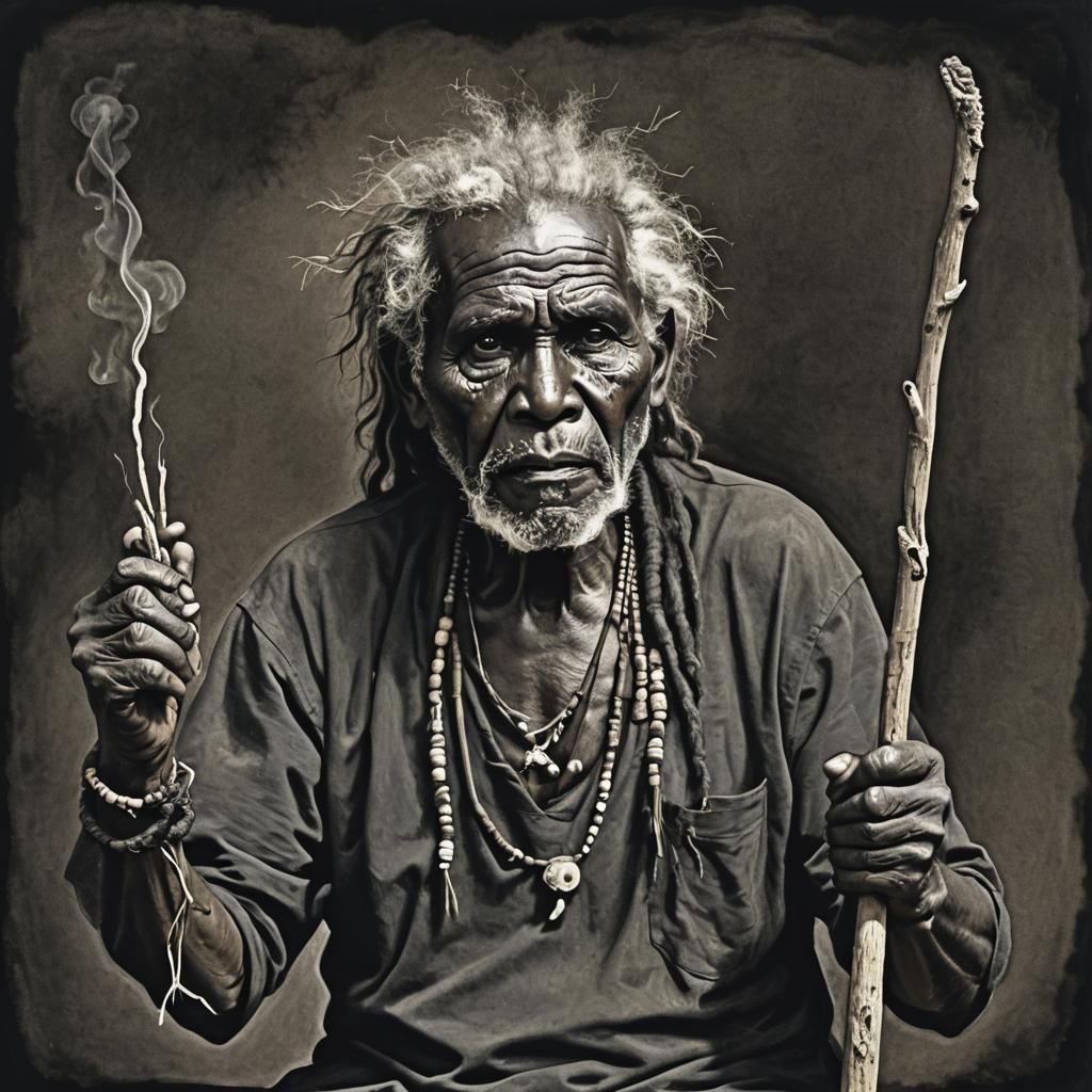 Aboriginal Medicine Man Chanting