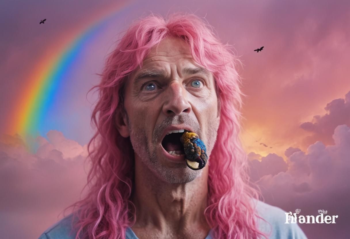 Surreal Pizza Tower Funeral, Detailed Matte Painting