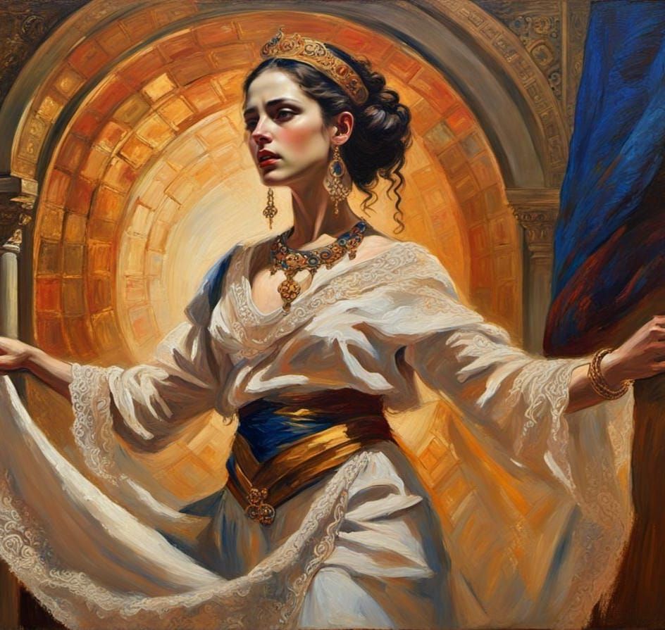 Salome's Dance: An Oil Painting in Ancient Times