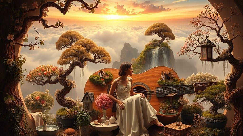 Whimsical Dreamscape of Love's Serenade