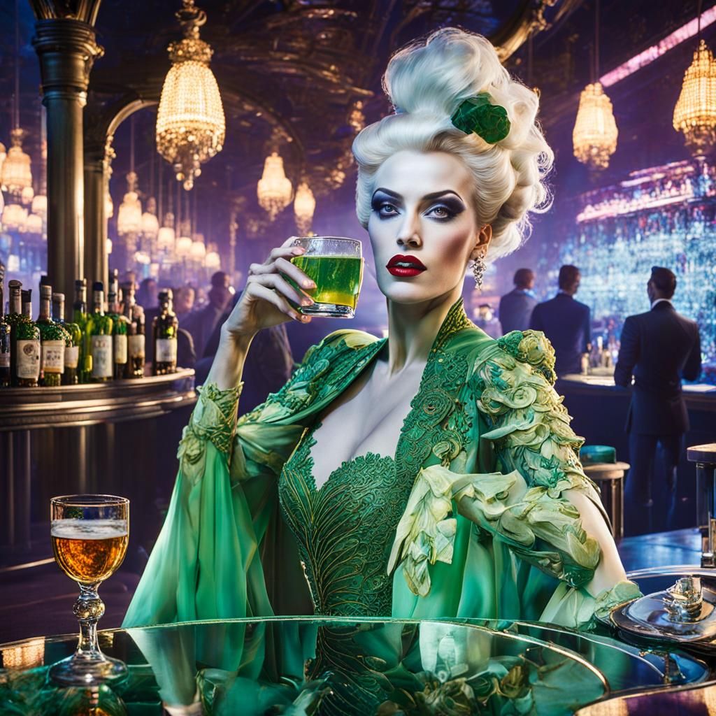 Too much absinthe in a nightclub