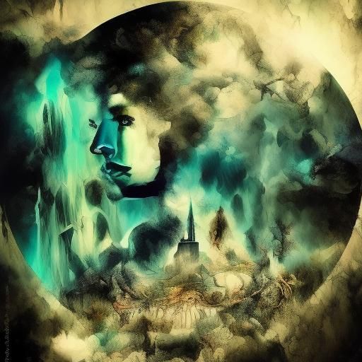 Statue of Liberty in Dark Fantasy Style