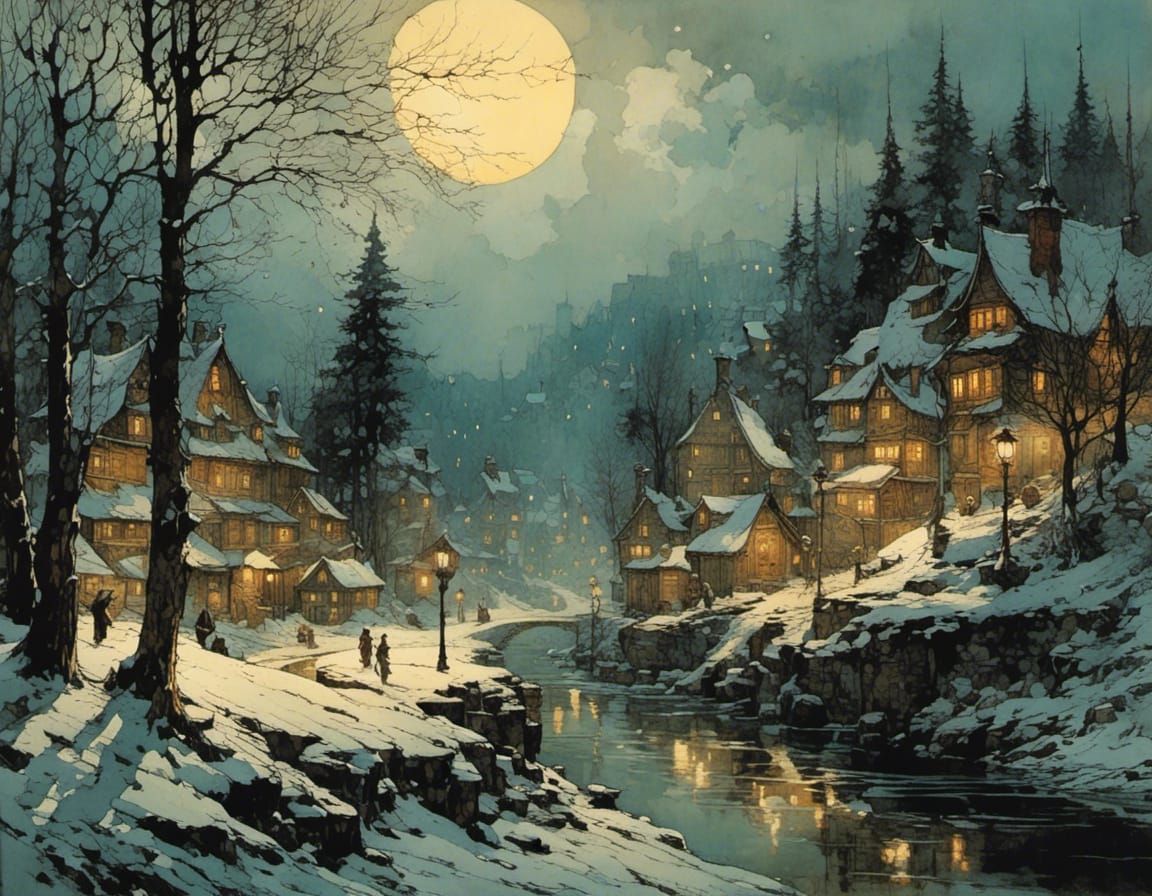 Surreal Sunrise Emerges from Darkened Landscape in Impressio...