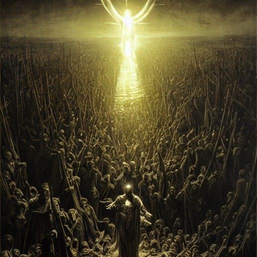 Christ Jesus Crown of Thorns in Horror Style