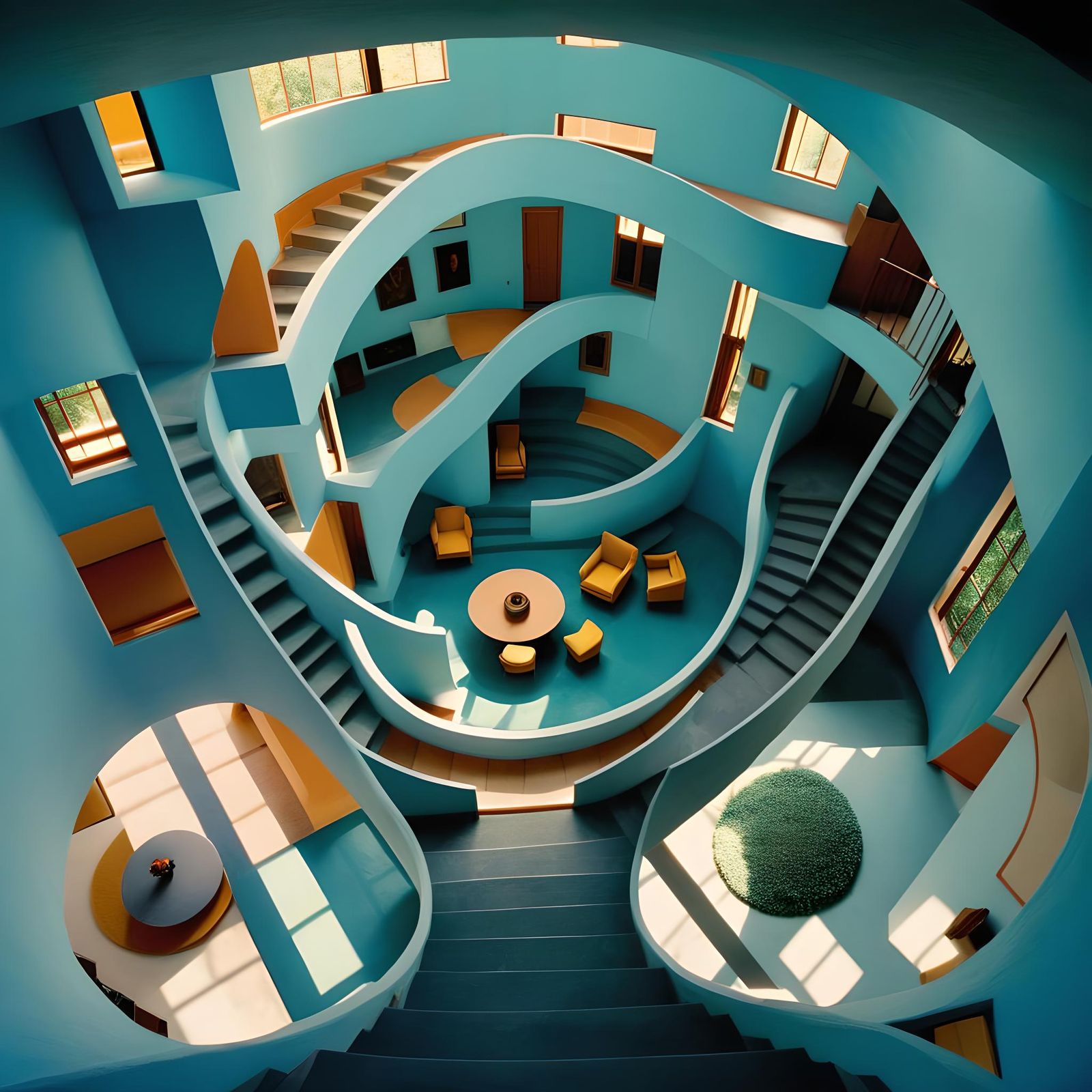 Surreal Luis Barragan Interior with Walls of Glass