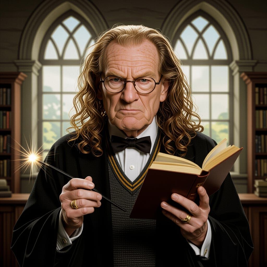 Cantankerous Hogwarts Caretaker Filch, Bitter Squib Resentin...