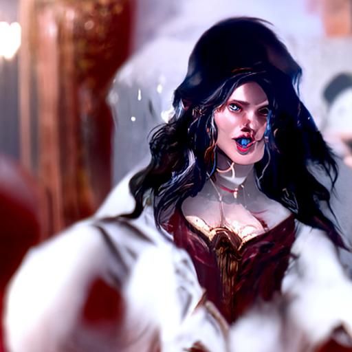 Vampire Portrait of Lorna Morgan in Art Nouveau Style
