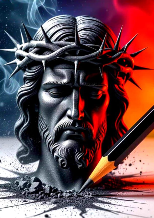 Charcoal Sketch of Christ's Crown of Thorns