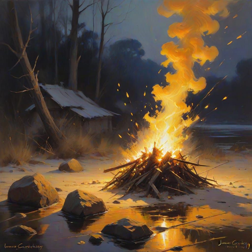 Spark of Hope: An Impressionistic Oil Painting