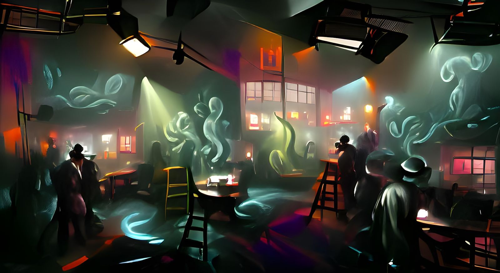 Eldritch Disco Pub with Fish People, Film Noir
