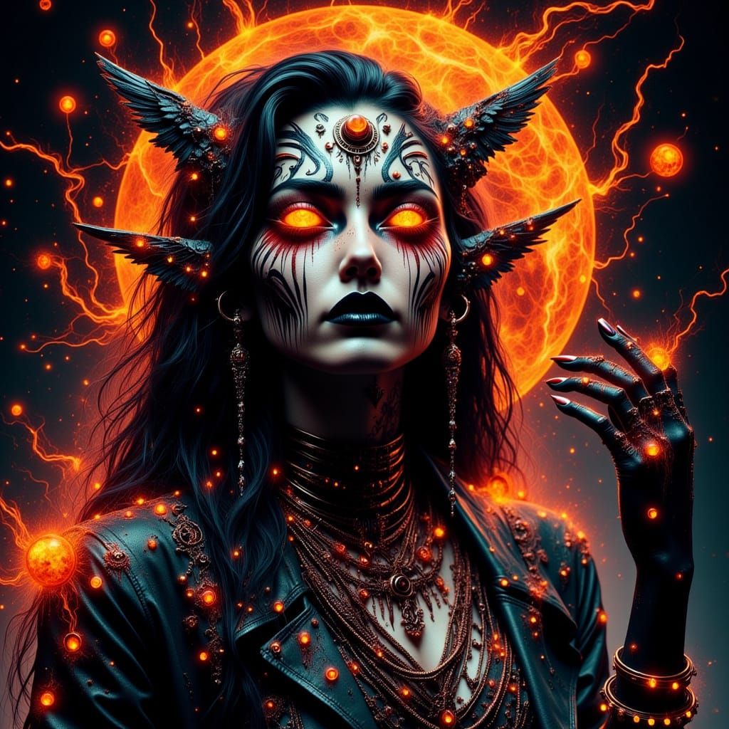 Gothic Cyberpunk Solar Dreamscape