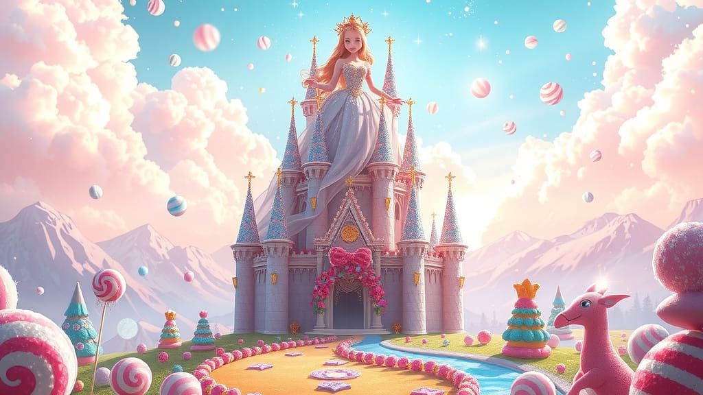 Candy Queen in Her Enchanted Kingdom