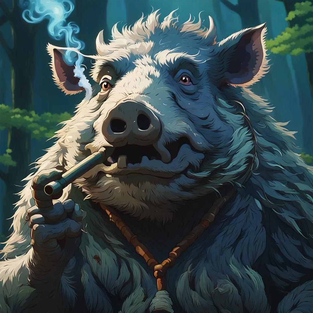 Boar Spirit Smoking Pipe, Anime Key Visual