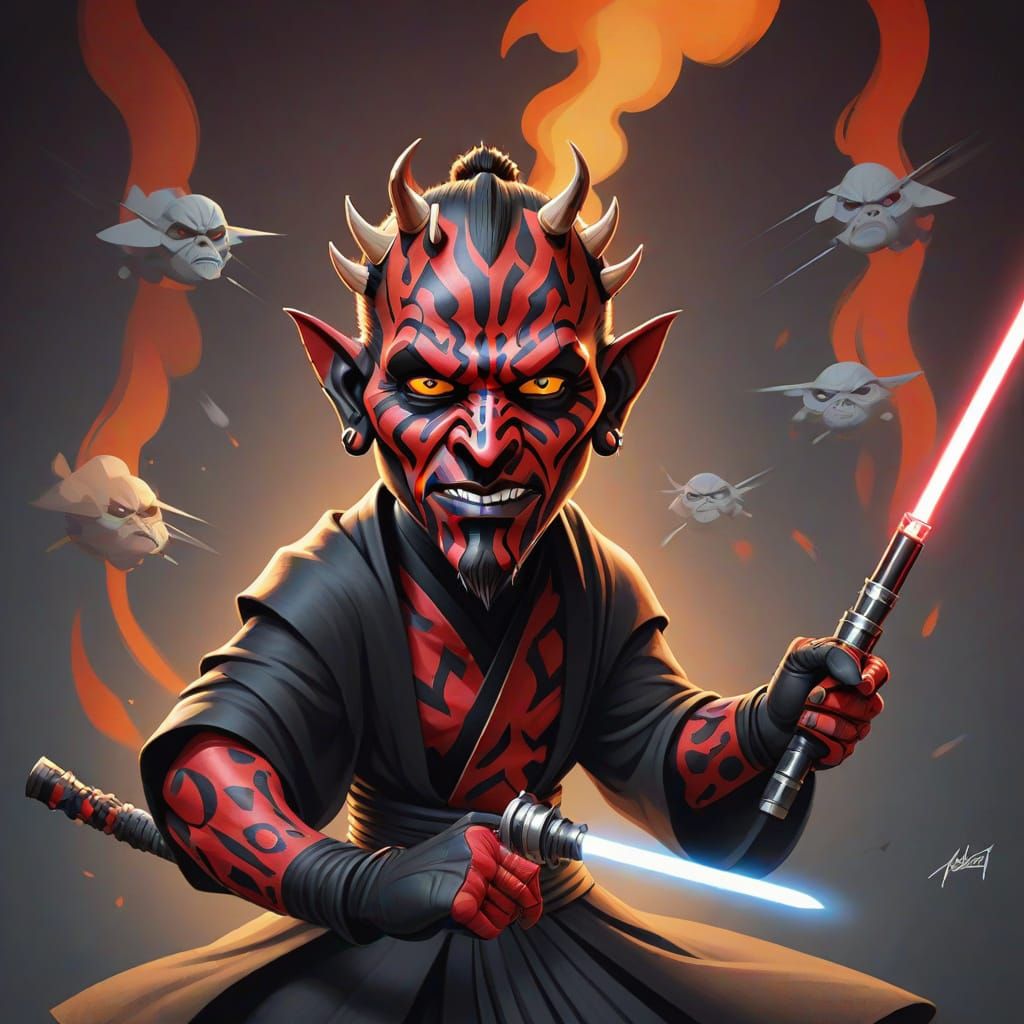Caricature of Darth Maul