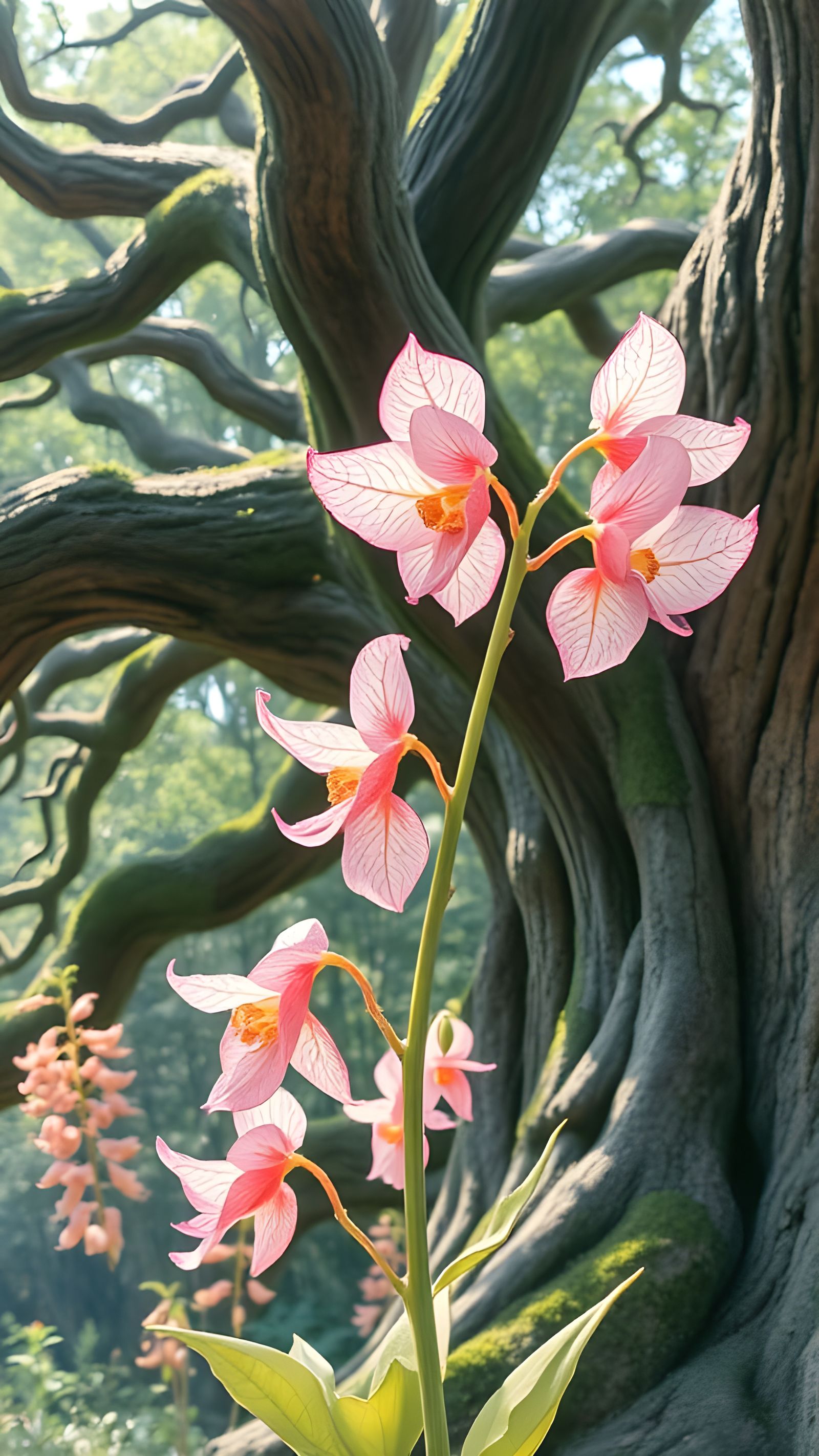 Delicate Pink Blooms in Nature's Beauty
