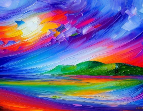 zephyr neo-impressionism expressionist style oil painting, smooth post-impressionist impasto acrylic painting, thick lay...