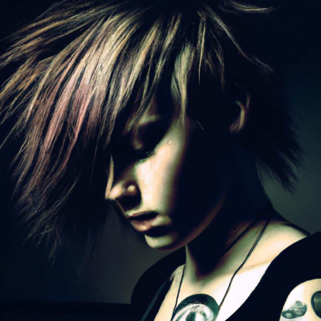Moody Hyperrealistic Portrait of a Punk Girl