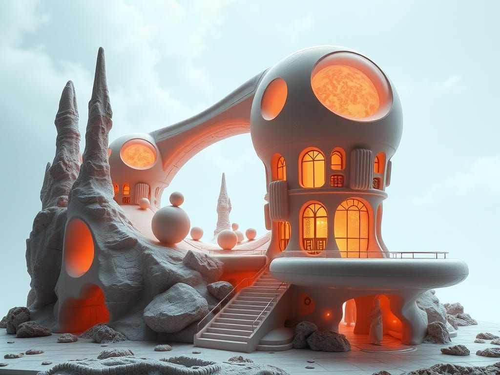 Diatomaceous Modernism Inflatable Ceramic Earthly Whirlingto...