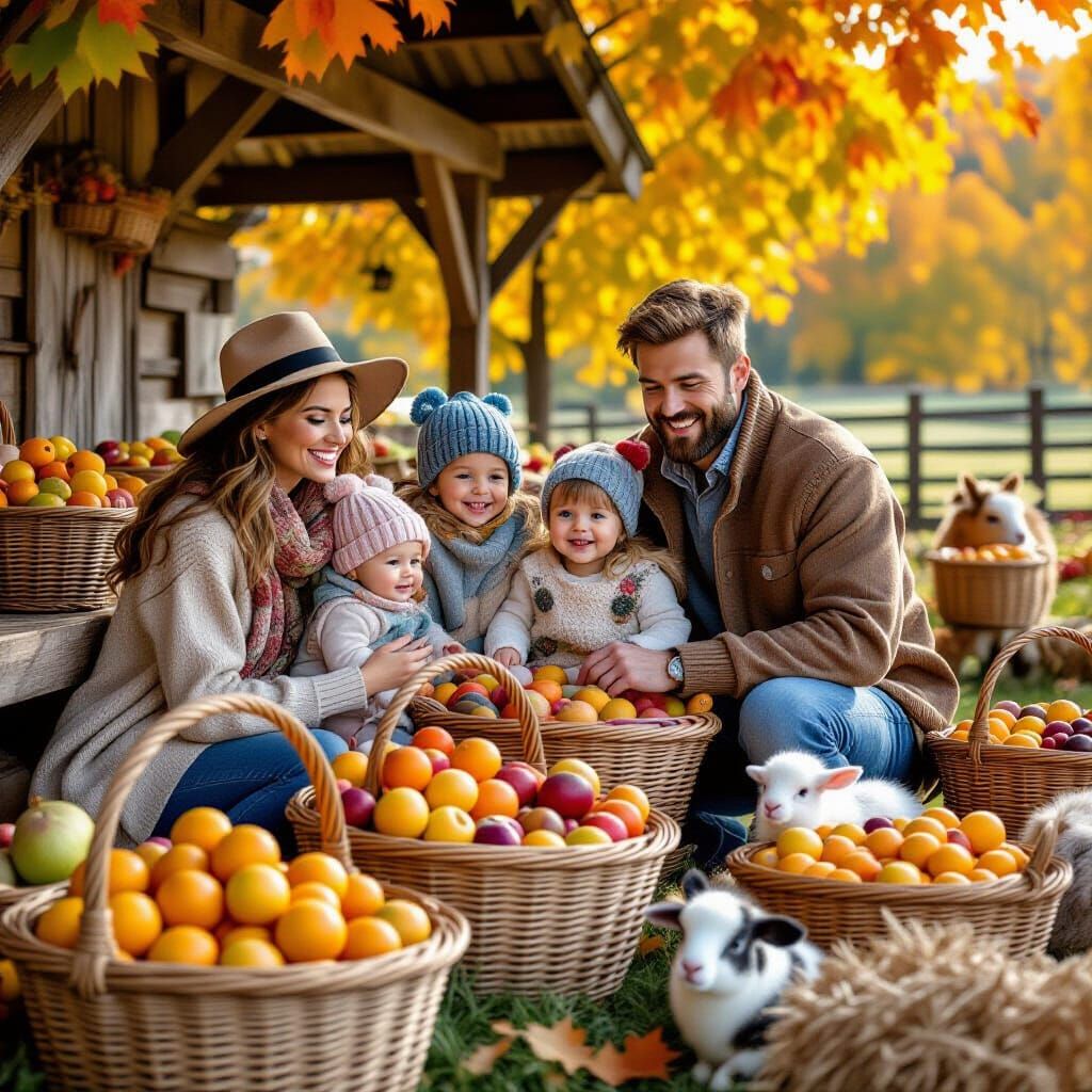 Autumn Farm Market in Whimsical Style