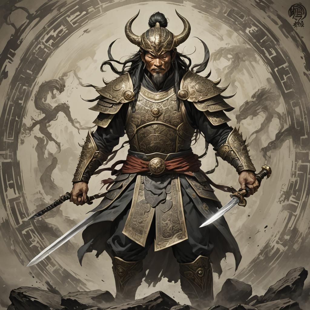 Silent Earth Warrior with Daggers