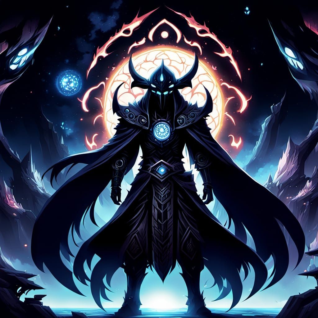 Cosmic Horror Ruler of Shadow Realm in Anime Style