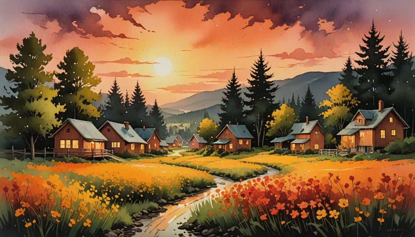 Peaceful village