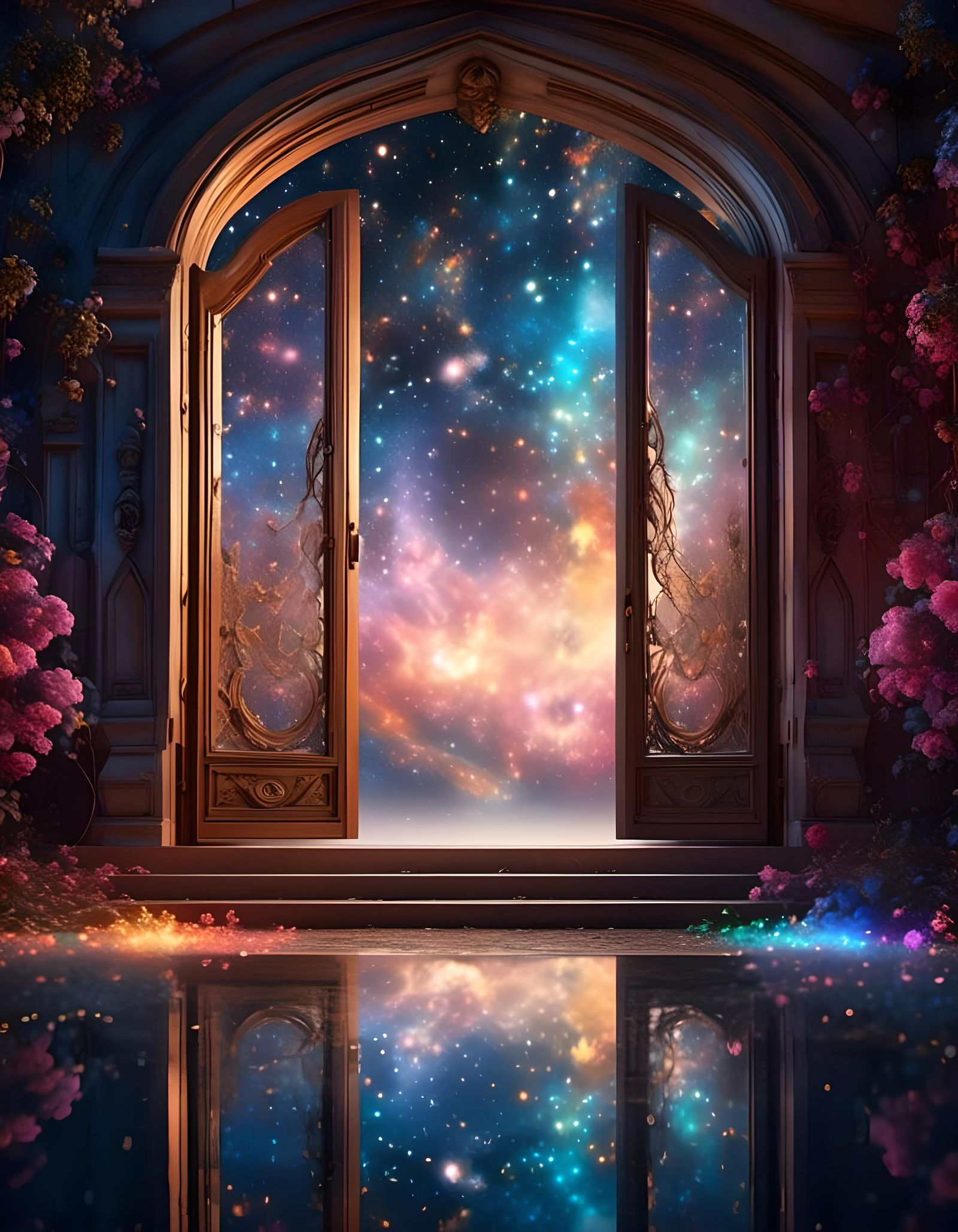 Ethereal Portal Reflects Another Universe