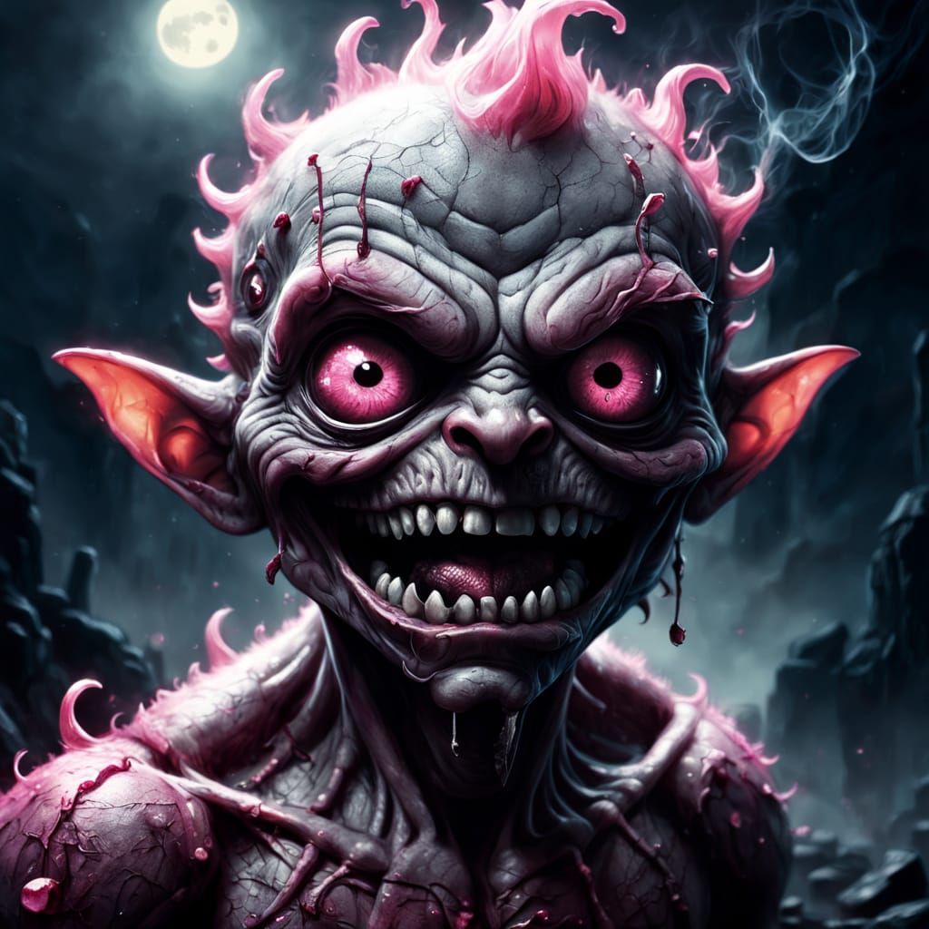 Fiendish Dark Fantasy Imp Portrait