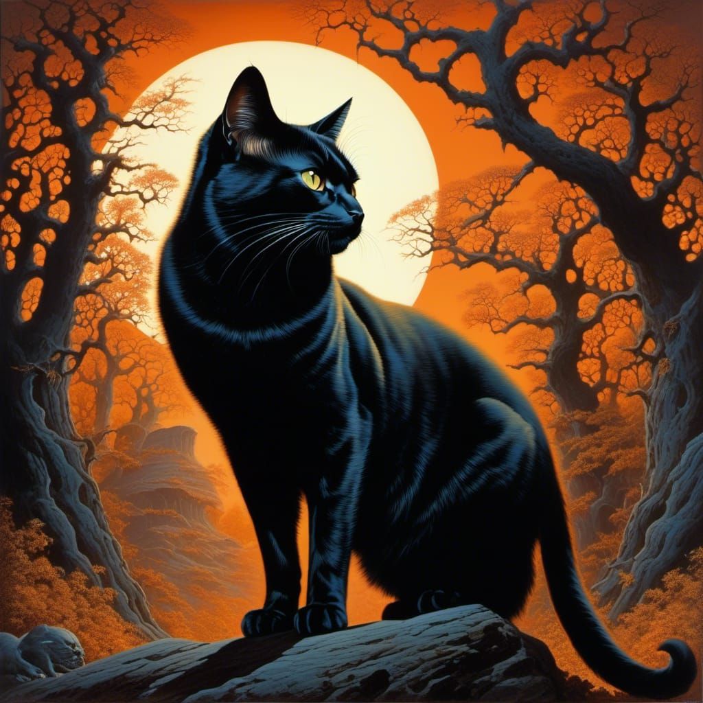 Scary Black Cat