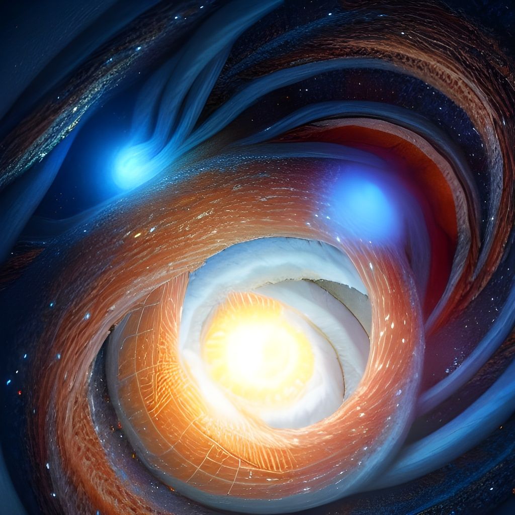 Surreal Spiral Supernova: Digital Rendering in 8K