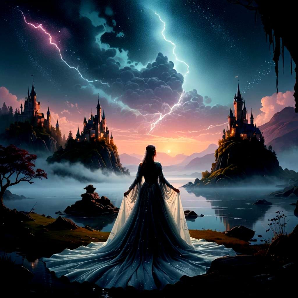 Enchanted Castles: A Dreamlike Fantasy Landscape